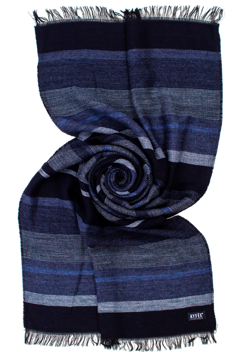 STOLA JACQUARD STRIPES, 50%PC 38%MD 8%WO 4%WP, MADE IN ITALY        